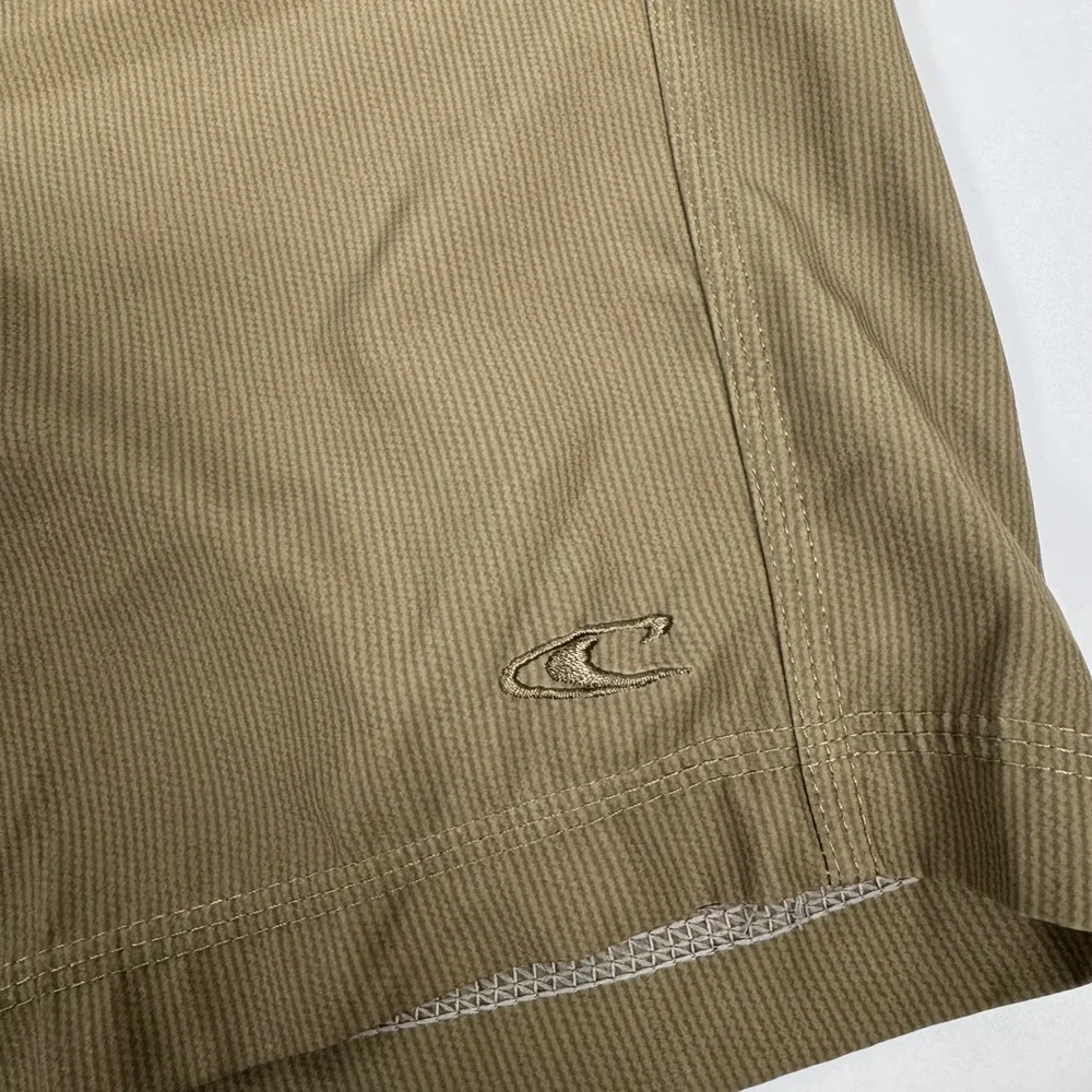 O'Neill Hybrid Shorts Mens 32 Tan Brown Stretch Boardshorts Surf Skate Beach